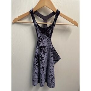 Free People Purple Velvet High Neck Top  Intimately Free Boho Revival W Medium